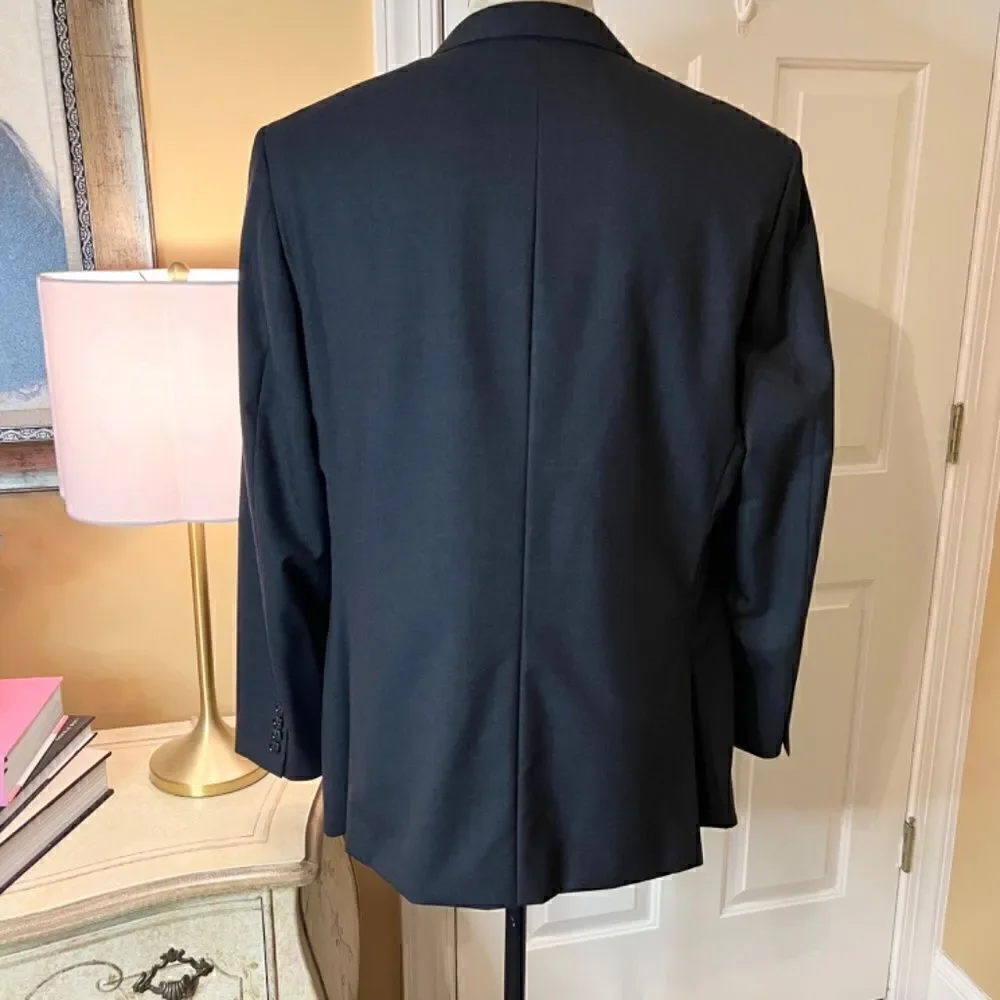 EUC Men's J.Crew Ludlow Super 120's Loro Piana Wool Gray Blazer Jacket 44R 44 R